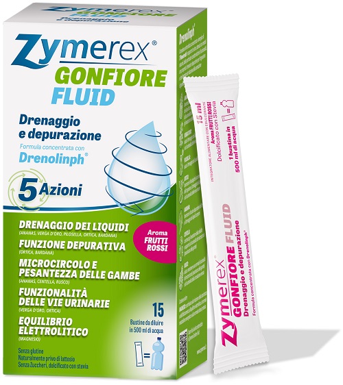 ZYMEREX GONFIORE FLUID FRUTTI ROSSI 15 BUSTINE - doctorpill.it