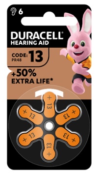 DURACELL EASY TAB 13 ARANCIO BATTERIA PER APPARECCHIO ACUSTICO 6 PEZZI - doctorpill.it