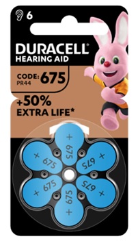 DURACELL EASY TAB 675 BLU BATTERIA PER APPARECCHIO ACUSTICO 6 PEZZI - doctorpill.it