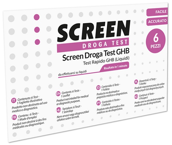 SCREEN DROGA TEST GHB TEST RAPIDO 6 PEZZI - doctorpill.it