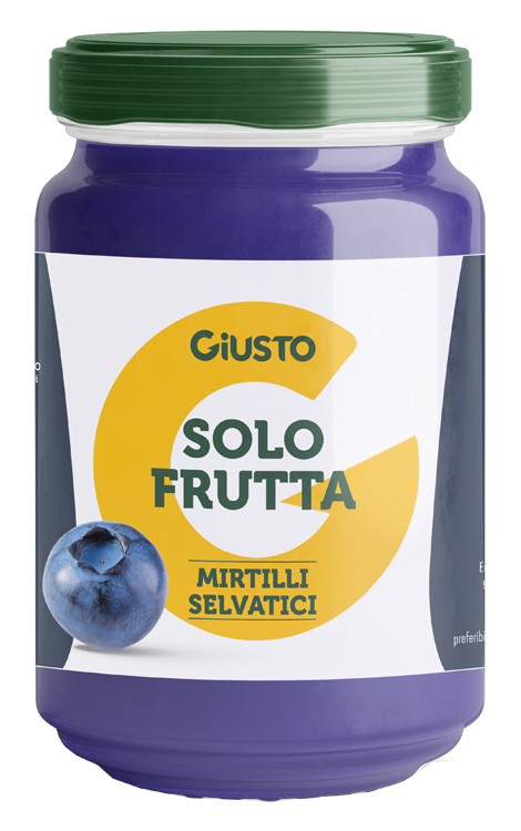 GIUSTO SOLO FRUTTA CONFETTURA MIRTILLI SELVATICI 220 G - doctorpill.it