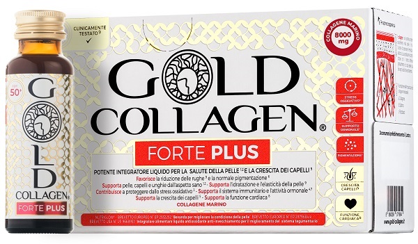 GOLD COLLAGEN FORTE PLUS 10 FLACONCINI DA 50 ML 8G COLLAGENE - doctorpill.it