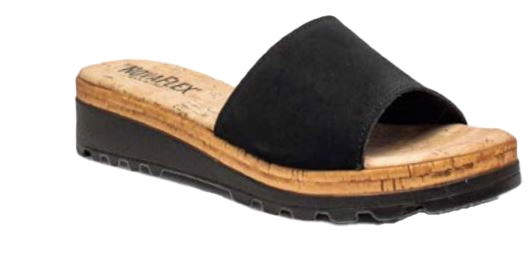 MONTEDORO 008 SANDALO DONNA PELLE FONDO GOMMA CROSTA SCAMOSCIATA NERO 40 - doctorpill.it