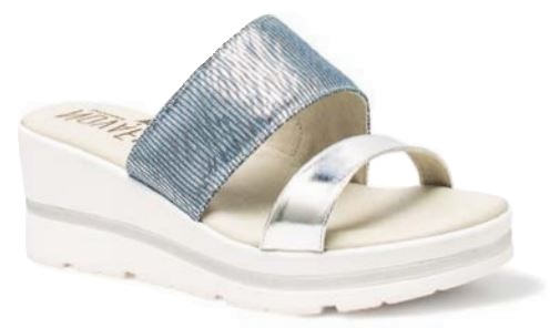 NOCETO 001 SANDALO DONNA SINTETICO FONDO GOMMA TEJUS + GLAM METALLIZZATO BLU 40 - doctorpill.it