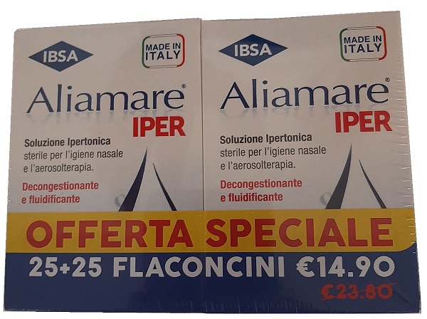 ALIAMARE IPER 25 + 25 FLACONCINI 5 ML BIPACCO - doctorpill.it
