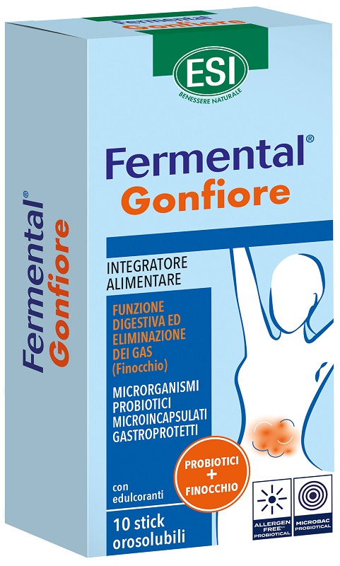 ESI FERMENTAL GONFIORE 10 STICK OROSOLUBILI - doctorpill.it