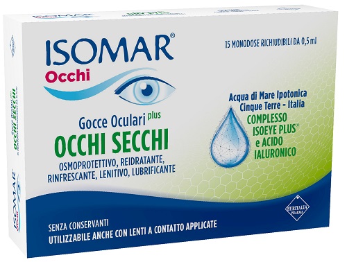 ISOMAR OCCHI SECCHI PLUS GOCCE OCULARI ACIDO IALURONICO 0,20% 15 FLACONCINI - doctorpill.it