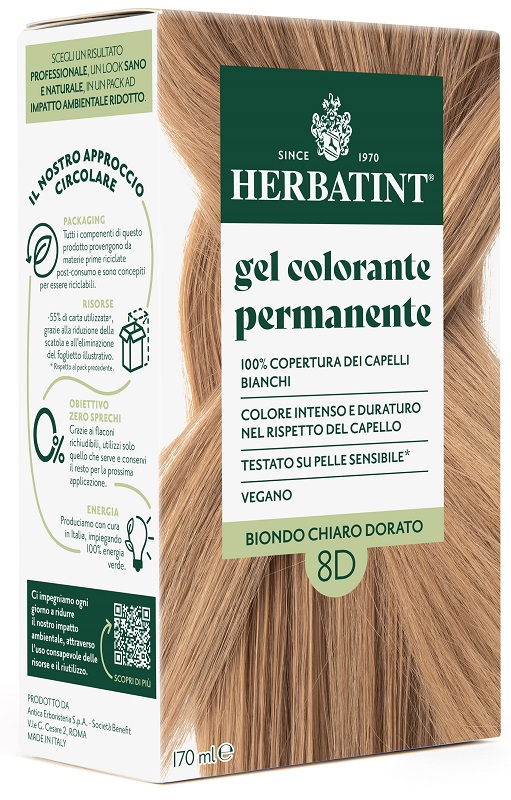 HERBATINT 8D BIONDO CHIARO DORATO 170 ML - doctorpill.it