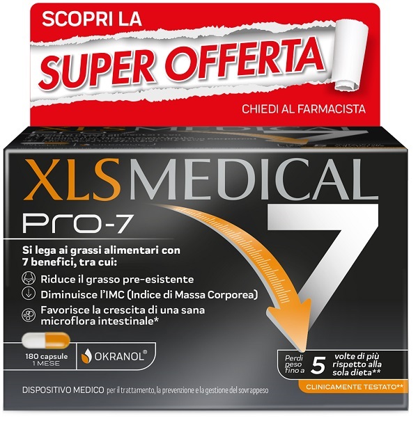 XLS MEDICAL PRO-7 180 CAPSULE TAGLIO PREZZO - doctorpill.it